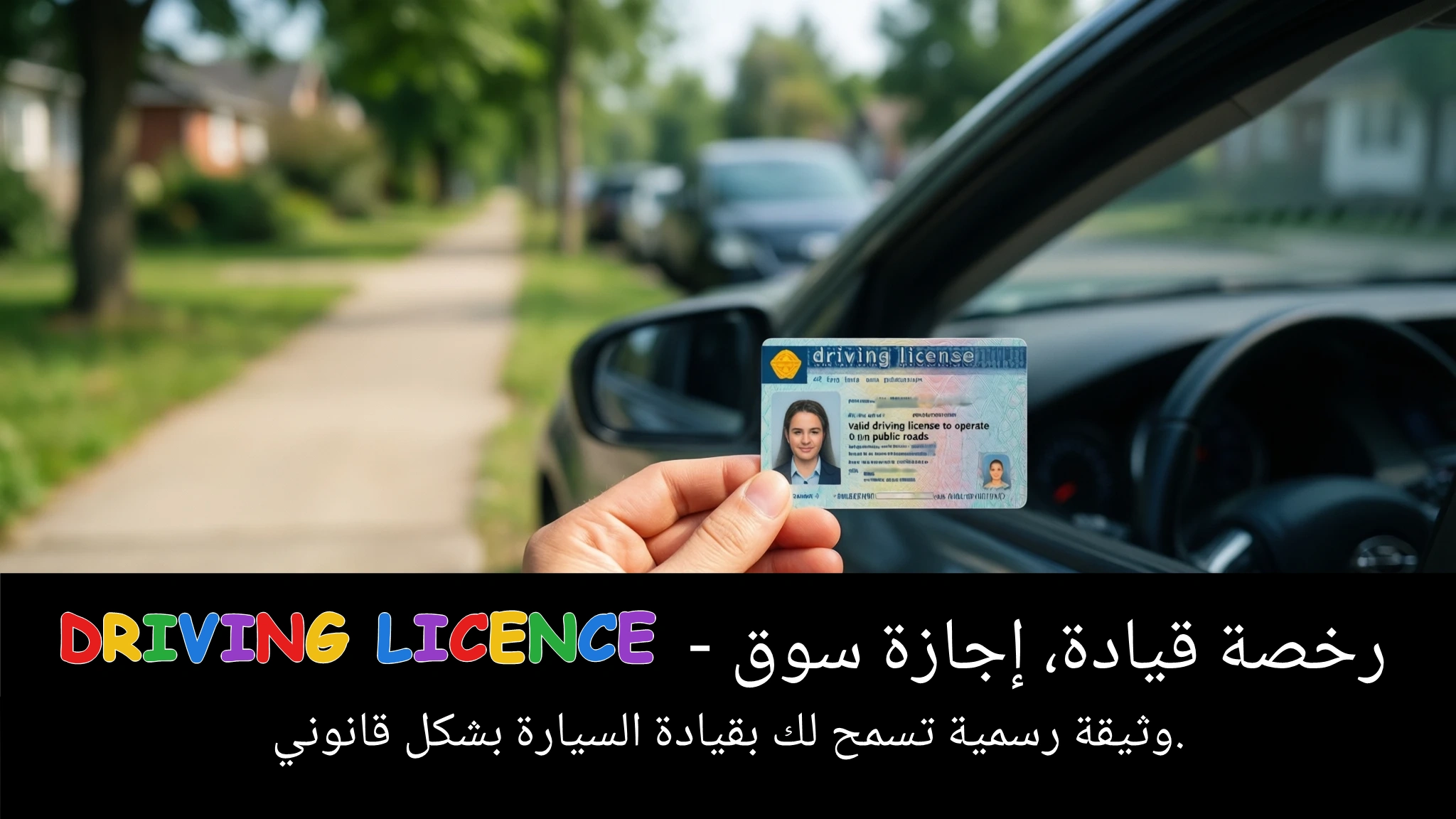 Arabic Illustration for driving licence